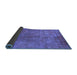 Sideview of Oriental Blue Industrial Rug, urb2648blu