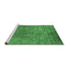 Sideview of Machine Washable Oriental Emerald Green Industrial Area Rugs, wshurb2648emgrn