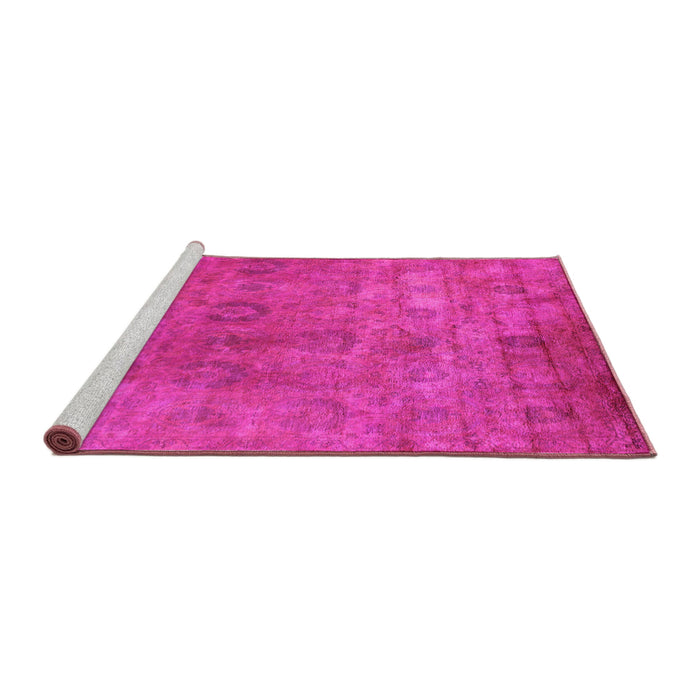 Sideview of Machine Washable Oriental Pink Industrial Rug, wshurb2648pnk