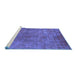 Sideview of Machine Washable Oriental Blue Industrial Rug, wshurb2648blu