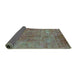 Sideview of Oriental Turquoise Industrial Rug, urb2648turq