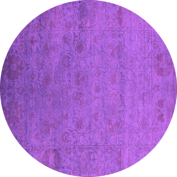 Round Oriental Pink Industrial Rug, urb2649pnk