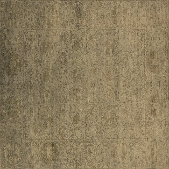 Square Oriental Brown Industrial Rug, urb2649brn