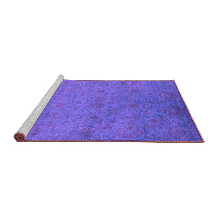 Sideview of Machine Washable Oriental Purple Industrial Area Rugs, wshurb2649pur