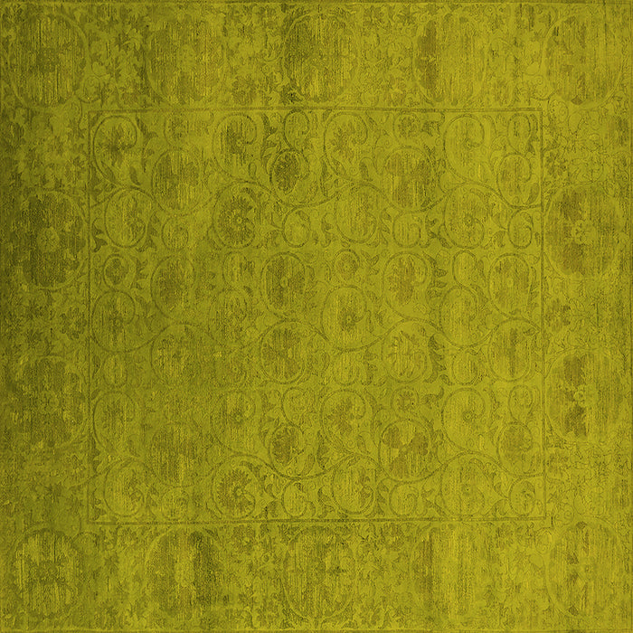 Square Oriental Yellow Industrial Rug, urb2649yw