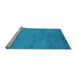 Sideview of Machine Washable Oriental Light Blue Industrial Rug, wshurb2649lblu