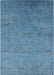 Machine Washable Industrial Modern Blue Rug, wshurb2649