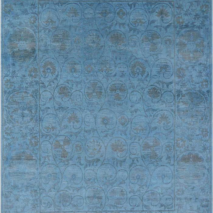 Mid-Century Modern Blue Oriental Rug, urb2649