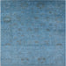 Square Mid-Century Modern Blue Oriental Rug, urb2649