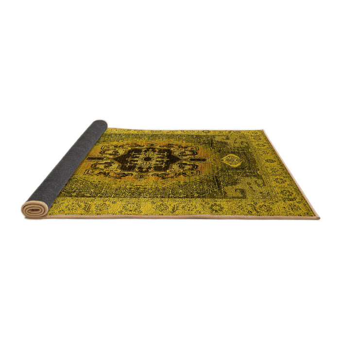 Sideview of Oriental Yellow Industrial Rug, urb2650yw