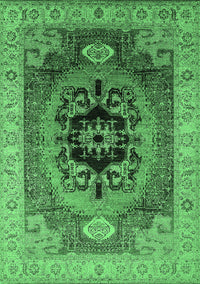 Oriental Emerald Green Industrial Rug, urb2650emgrn