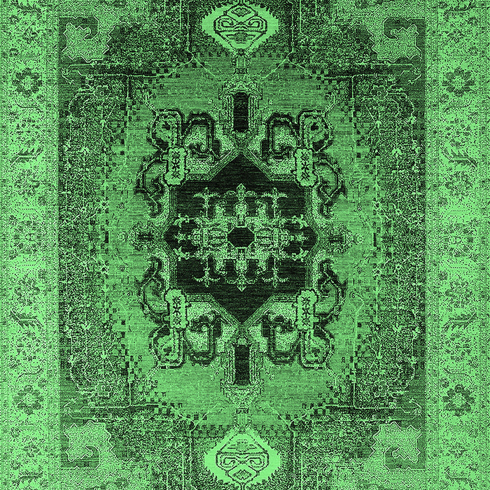 Oriental Emerald Green Industrial Rug, urb2650emgrn