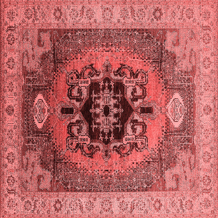 Machine Washable Oriental Red Industrial Rug, wshurb2650red
