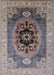 Mid-Century Modern Silver Pink Oriental Rug, urb2650