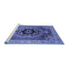 Sideview of Machine Washable Oriental Blue Industrial Rug, wshurb2650blu