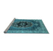 Sideview of Machine Washable Oriental Light Blue Industrial Rug, wshurb2650lblu