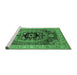 Sideview of Machine Washable Oriental Emerald Green Industrial Area Rugs, wshurb2650emgrn