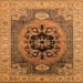 Square Oriental Orange Industrial Rug, urb2650org