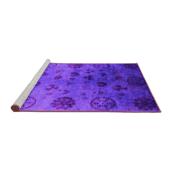 Sideview of Machine Washable Oriental Pink Industrial Rug, wshurb2651pnk