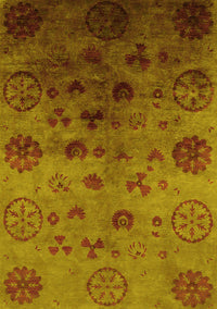 Oriental Yellow Industrial Rug, urb2651yw