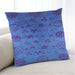Lifestyle Image of Mid-Century Modern Urban Square Blue Orchid Blue Throw Pillow, 18 inch by 18 inch, pwurb2651