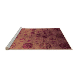 Sideview of Machine Washable Oriental Orange Industrial Area Rugs, wshurb2651org