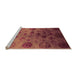 Sideview of Machine Washable Oriental Orange Industrial Area Rugs, wshurb2651org