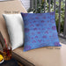Front View of Mid-Century Modern Urban Square Blue Orchid Blue Throw Pillow, 18 inch by 18 inch, pwurb2651