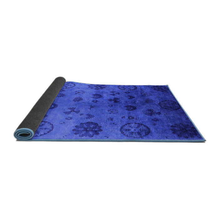 Sideview of Oriental Blue Industrial Rug, urb2651blu