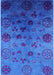 Mid-Century Modern Blue Orchid Blue Oriental Rug, urb2651