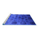 Sideview of Machine Washable Oriental Blue Industrial Rug, wshurb2651blu