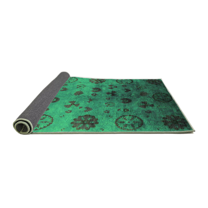 Sideview of Oriental Green Industrial Rug, urb2651grn