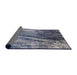 Sideview of Mid-Century Modern Purple Navy Blue Oriental Rug, urb2652