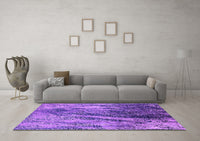 Machine Washable Oriental Purple Industrial Rug, wshurb2652pur