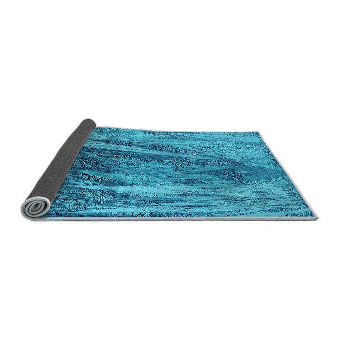 Sideview of Oriental Light Blue Industrial Rug, urb2652lblu