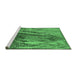 Sideview of Machine Washable Oriental Emerald Green Industrial Area Rugs, wshurb2652emgrn