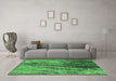 Machine Washable Oriental Emerald Green Industrial Area Rugs in a Living Room,, wshurb2652emgrn