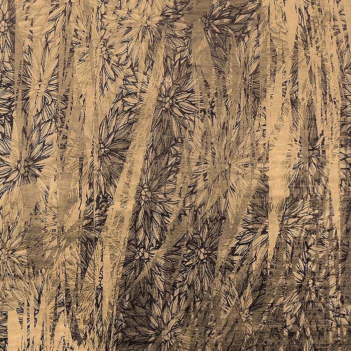 Machine Washable Oriental Brown Industrial Rug, wshurb2652brn