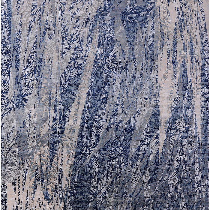 Machine Washable Industrial Modern Purple Navy Blue Rug, wshurb2652