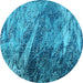 Round Oriental Light Blue Industrial Rug, urb2652lblu