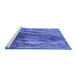 Sideview of Machine Washable Oriental Blue Industrial Rug, wshurb2652blu