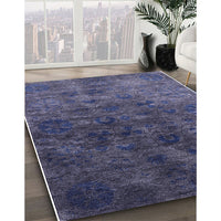 Mid-Century Modern Blue Oriental Rug, urb2653