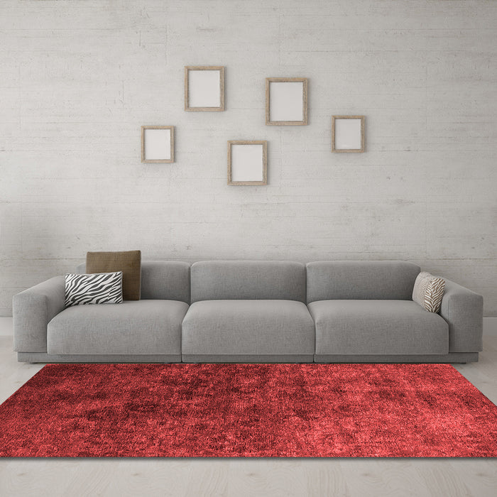 Industrial Red Washable Rugs