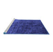 Sideview of Machine Washable Oriental Blue Industrial Rug, wshurb2653blu