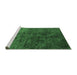 Sideview of Machine Washable Oriental Emerald Green Industrial Area Rugs, wshurb2653emgrn