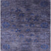 Square Mid-Century Modern Blue Oriental Rug, urb2653