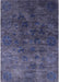 Mid-Century Modern Blue Oriental Rug, urb2653