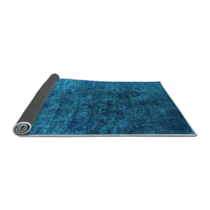 Sideview of Oriental Light Blue Industrial Rug, urb2653lblu