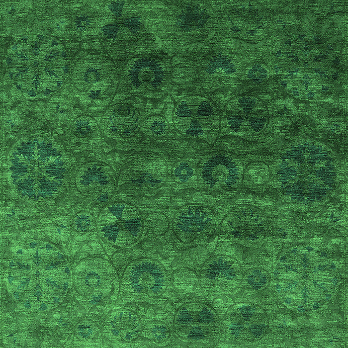 Machine Washable Oriental Green Industrial Area Rugs, wshurb2653grn
