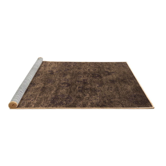 Sideview of Machine Washable Oriental Brown Industrial Rug, wshurb2653brn